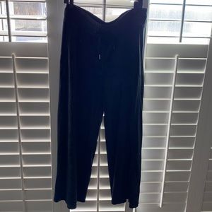 Lululemon black velour wide leg pants